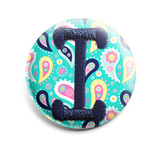 Colorful Paisley INTERCHANGEABLE EMBROIDERED button