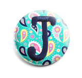 Colorful Paisley INTERCHANGEABLE EMBROIDERED button