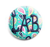 Colorful Paisley INTERCHANGEABLE EMBROIDERED button