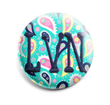 Colorful Paisley INTERCHANGEABLE EMBROIDERED button