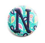 Colorful Paisley INTERCHANGEABLE EMBROIDERED button