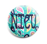 Colorful Paisley INTERCHANGEABLE EMBROIDERED button