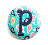 Colorful Paisley INTERCHANGEABLE EMBROIDERED button