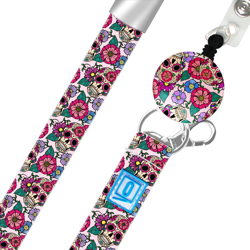 LUXE Lanyard Sugar Skulls – Shop Badge A-Peel