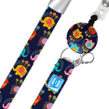 LUXE Lanyard Happy Elephants