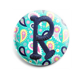 Colorful Paisley INTERCHANGEABLE EMBROIDERED button