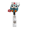 Nurse Owl Sparkle and Shine Rhinestone Badge Reel
