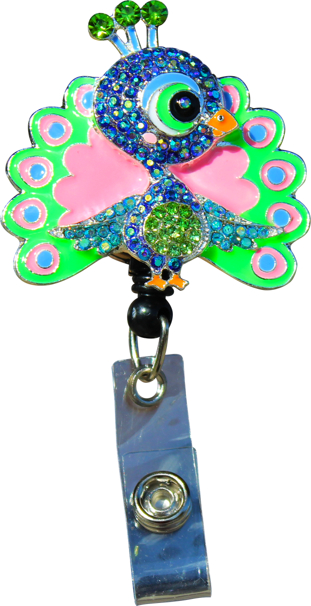 Peacock Sparkle And Shine Badge Reel – Shop Badge A-Peel