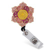 Pink Flower Sparkle And Shine Badge Reel