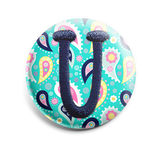 Colorful Paisley INTERCHANGEABLE EMBROIDERED button