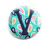 Colorful Paisley INTERCHANGEABLE EMBROIDERED button