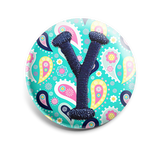 Colorful Paisley INTERCHANGEABLE EMBROIDERED button