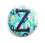 Colorful Paisley INTERCHANGEABLE EMBROIDERED button